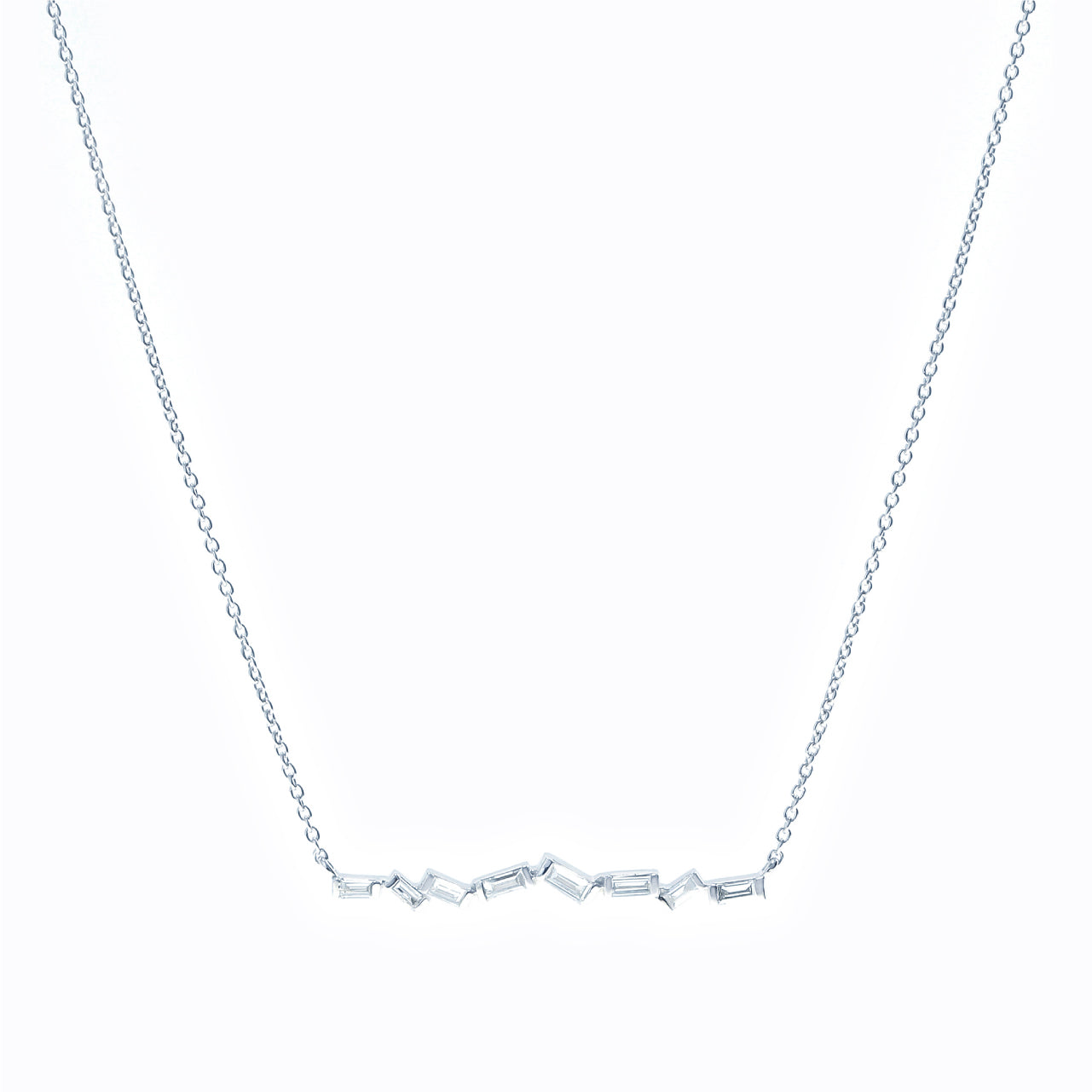 Essence Baguette Range Necklace 0.16ct – YON (ヨン）| 公式