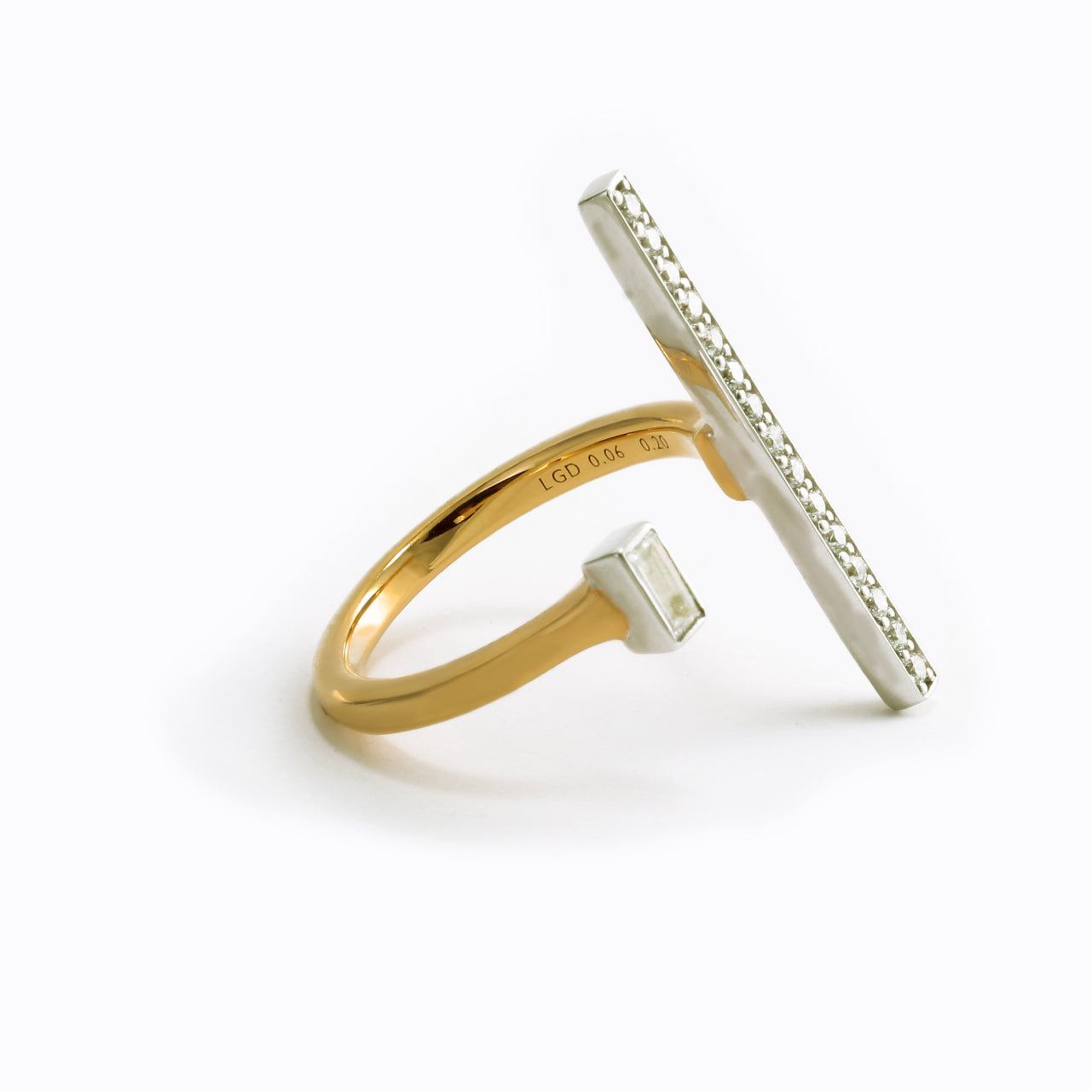 Essence Baguette Two Rows Ring